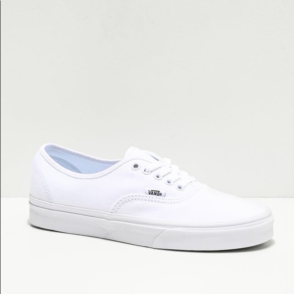 vans authentic white leather